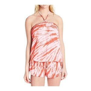 LUCKY brand Fireworks tropical punch swim cover up romper M/L